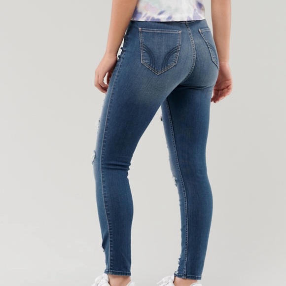 hollister curvy high rise super skinny jeans